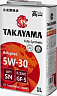 TAKAYAMA ADAPTEC 5W30 SN GF-5 синтетическое 1 л. железо — фото 3