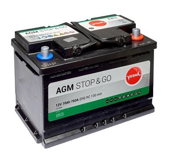 Аккумулятор VESNA AGM Stop&Go 6СТ-70.0