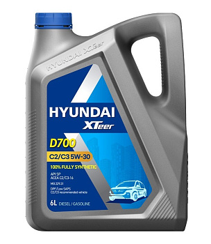 HYUNDAI XTEER D700 DIESEL ULTRA 5W30 C2/C3 6 л. пластик Корея