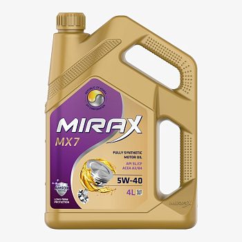 MIRAX MX7 5W40 SL/CF A3/B4 4 л.