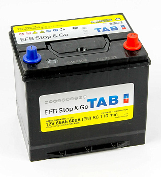 Аккумулятор TAB EFB Stop&Go  6СТ-65.0 (56568) яп. ст/бортик