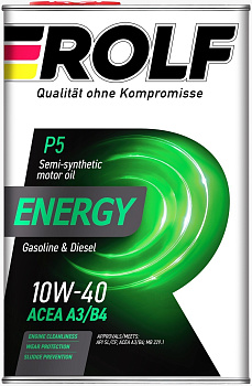 ROLF ENERGY 10W40 SL/CF полусинтетическое 4 л. железо