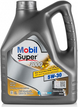 MOBIL SUPER 3000 XE 5W30 SM/SL/CF синтетическое 4 л.