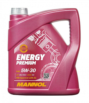 MANNOL ENERGY Premium 5W30 SN/CF C2/C3 синтетическое 4 л. MN7908-4 пластик