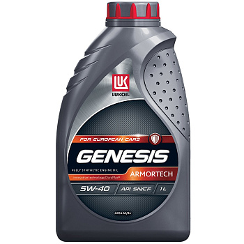 ЛУКОЙЛ GENESIS ARMORTECH 5W40 SQ/CF синтетическое 1 л.